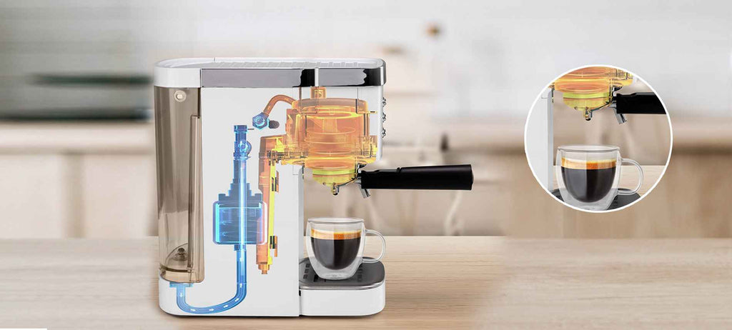 coffee machine with steamer