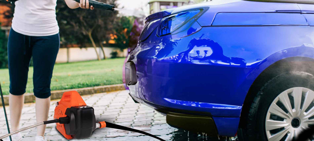 pressure washer with soap dispenser