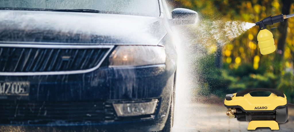 cleaning car pressure washer