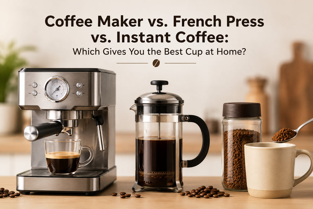 Coffee Maker vs. French Press vs. Instant Coffee: Which Gives You the Best Cup at Home?