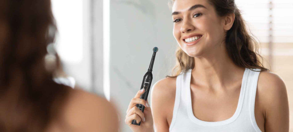 electric toothbrush sprays water