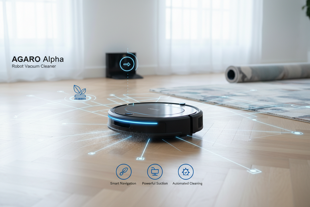 AGARO Alpha Robot Vacuum Cleaner with Alexa & Google Voice Control Guide