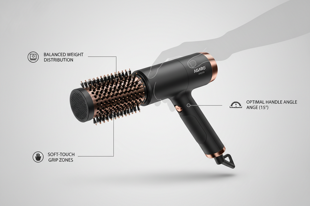 AGARO HV2179 Hair Dryer Brush Ergonomic Design &Handling Guide