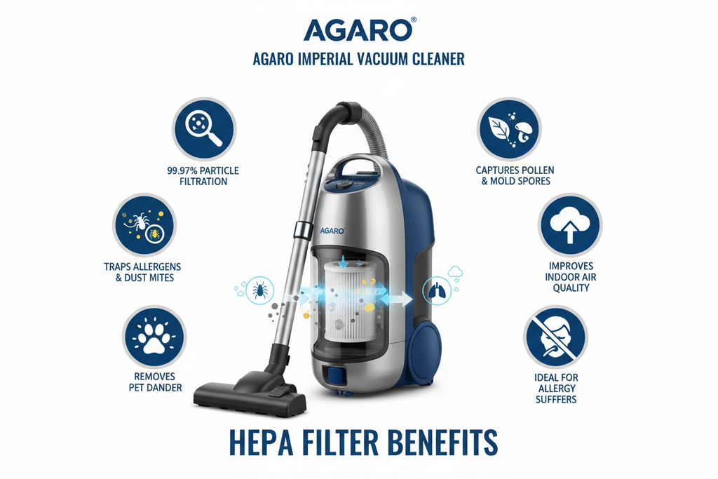 AGARO Imperial Vacuum Cleaner HEPA Filter Benefits Explained
