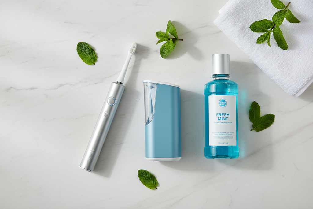 Oral Care Routine for Busy Lifestyle: Quick Yet Effective — Toothbrush + Flosser + Mouthwash