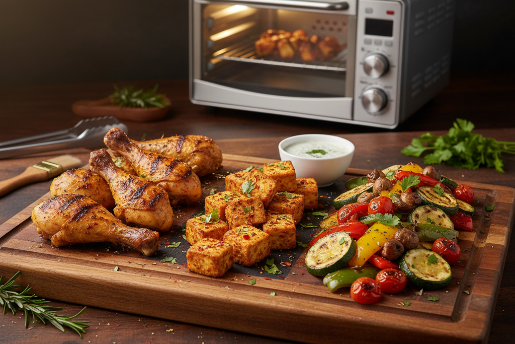 OTG Oven Grilling Guide for Chicken, Paneer and Vegetables