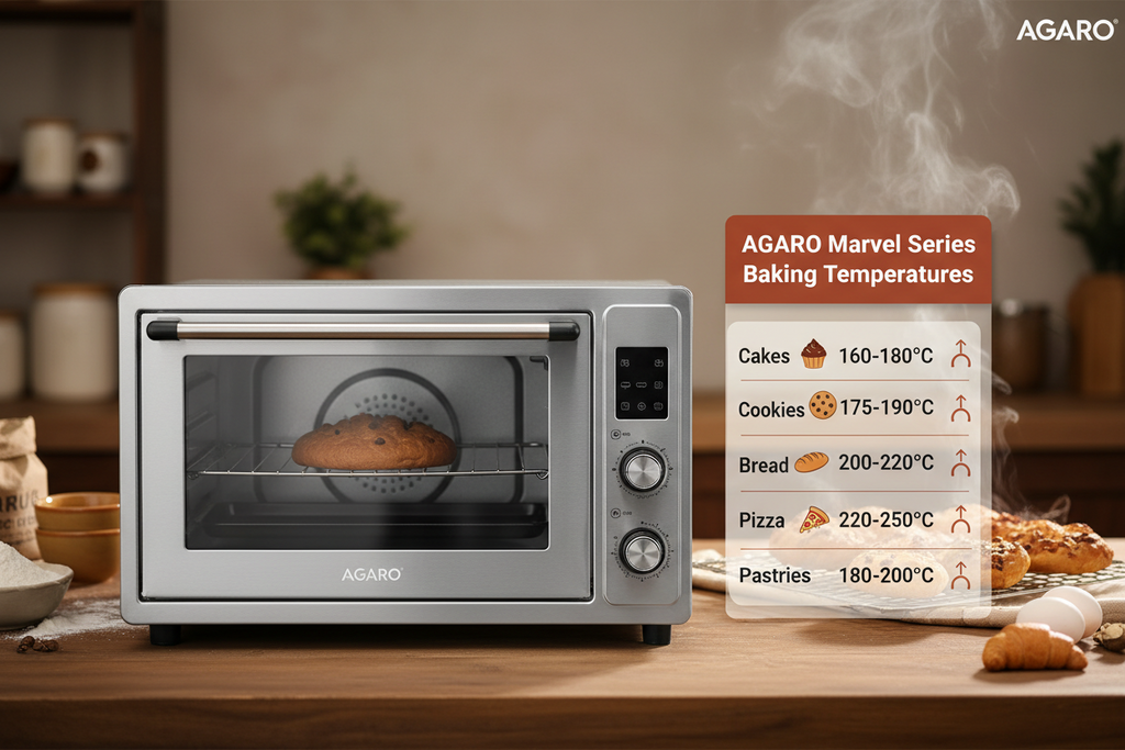 Perfect Baking Temperature Guide with AGARO Marvel Series OTG