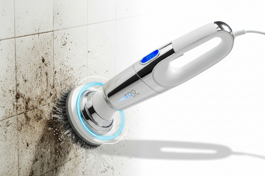Powerful 400 RPM Electric Scrubber for Tough Dirt and Grime Removal