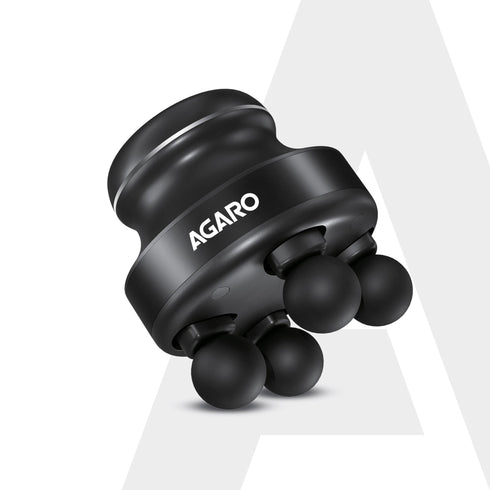 Royal Deep Tissue Body Massager with 4 Interchangeable Heads | Handheld Electric Vibration Massager for Neck, Back, Shoulder, Leg & Full Body Muscle Relief & Myofascial Release, Black