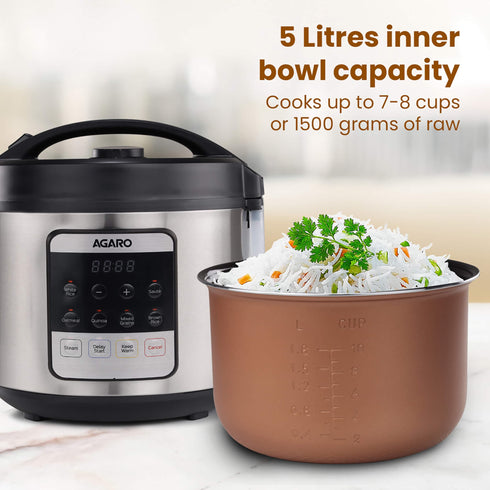 Royal Electric Rice Cooker - 5L - Silver