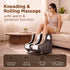 Amaze Foot, Calf & Leg Massager Machine , with Vibration & Heat, 3 Massage Levels, 4 motors for Home Usage (Silver - Black)