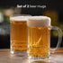 Elegant Beer Mug, Set of 2, 397ml Each, Transparent, Serves Beer, Juice, Mocktail, Cocktail, Drinking Glass with Handle
