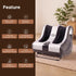 Amaze Foot, Calf & Leg Massager Machine , with Vibration & Heat, 3 Massage Levels, 4 motors for Home Usage (Silver - Black)