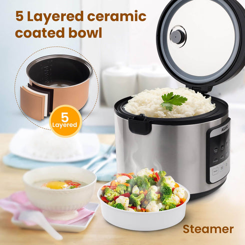 Royal Electric Rice Cooker - 5L - Silver