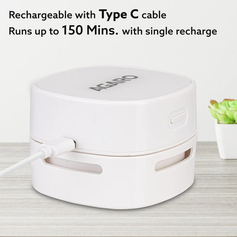 Crown Mini Desk Vacuum Cleaner, Mini Table dust Sweeper, High Endurance up to 150 mins, Cordless, For Table Cleaning, Home, School, Office