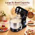 Royal Stand Mixer, Dough Maker Machine, 1000W Atta Maker, 100% Copper Motor, 5L SS Bowl, 8 Speed + Pulse Function, Includes Whisker, Beater & Dough Hook & Splash Guard,Black