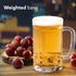 Elegant Beer Mug, Set of 2, 397ml Each, Transparent, Serves Beer, Juice, Mocktail, Cocktail, Drinking Glass with Handle