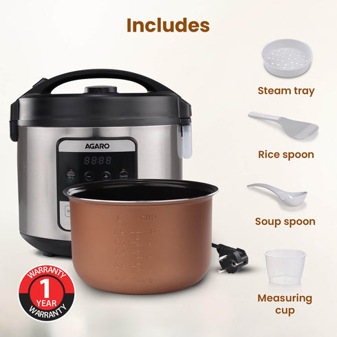 Royal Electric Rice Cooker - 5L - Silver