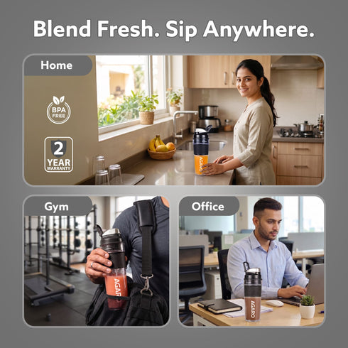 Primo Plus Personal Blender with 2 (500ml) Jars Black