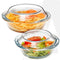 Elite Glass Casseroles With Lid - Set of 2 - 700, 1000 ml