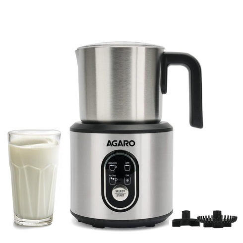 Regal Milk Frother for Coffee, 4 in 1 Electric Detachable Milk Frother and Heater | Made of Stainless Steel with Hot & Cold Foam Function for Latte, Cappuccino, Macchiato, Hot Chocolate