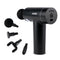 Regal Gun Massager, 4 Heads, 6 Speed, Rechargeable, Handheld, Percussion Muscle Massager for Full Body Pain Relief, Muscle Relaxation of Neck, Shoulder, Back, Foot for Men & Women, Black.