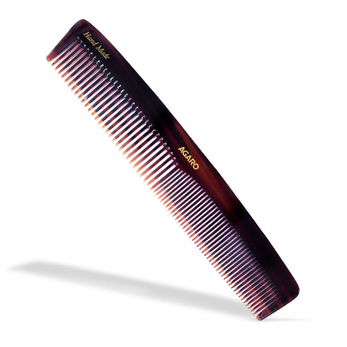 AGARO Hand Made Cellulose Acetate Comb HMC75, All Fine Tooth Dressing Comb, Smooth Rounded Teeth, Hair Styling, Hair Brushing, Hair Dressing, Brown
