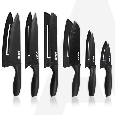 Royal Knife Set of 6pcs SS Black