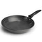 Elite Hard Anodised Tapper Frying Pan, 1.5L Capacity, 24 cm Diameter, Gas Oven Compatible, 3 mm thick plate, Riveted handle, Frying, Cooking, Serving, Black