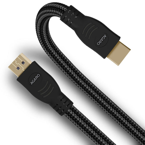 Hdmi To Hdmi V2.0 Nylon Braided Cable For Monitor, Television, Dvd Player (Black, 3M)