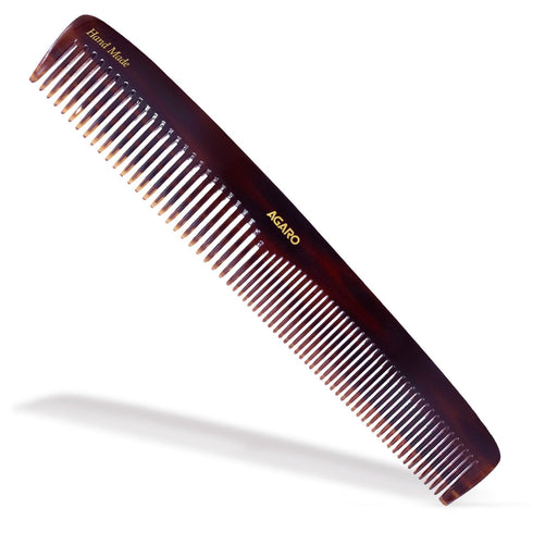 AGARO Hand Made Cellulose Acetate Comb HMC72, All Fine Tooth Dressing Comb, Smooth Rounded Teeth, Hair Styling, Hair Brushing, Hair Dressing, Brown