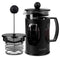 Elite French Press Coffee And Tea Maker, Borosilicate Glass Body With Sleeves, Glass Carafe, BPA Free Plastic Lid Strainer, 600Ml