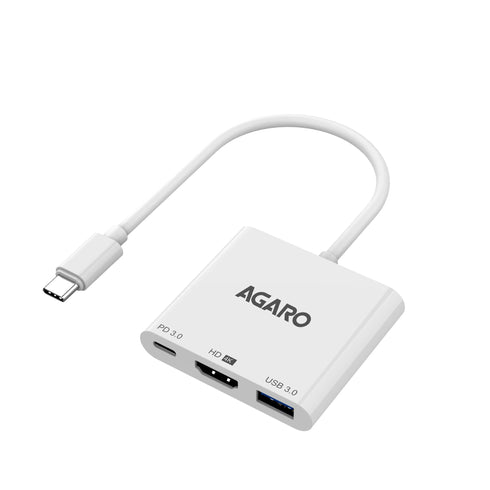 3-in-1 USB Type-C to HDMI Multi-Port Hub, 4K HDMI Output