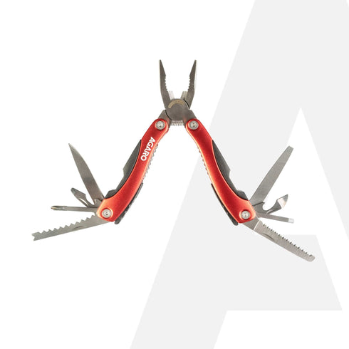 12-in-1 Multi Tool Plier, Hardened Steel, Multipurpose Plier, Knife, Saw, Cable Cutter, Wire Stripper, Screwdriver And More, Ideal For Home, Office,Red