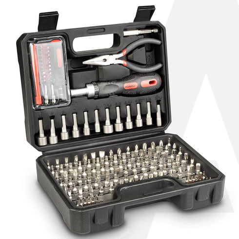 Screwdriver and Bit Set with Carry Box- 151 Pieces