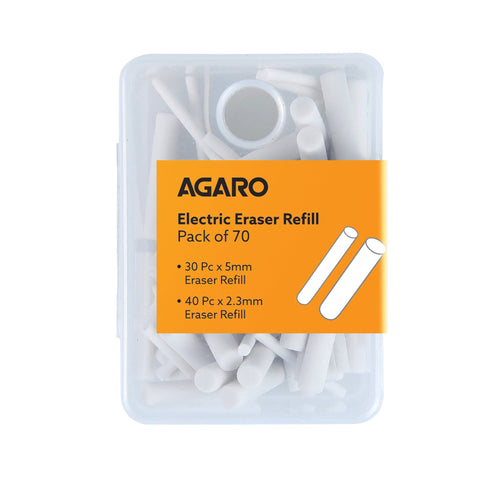 Electric Eraser Refill Pack of 70, 2.3mm & 5mm Eraser, Sketching, Drawing, Portrait Shading