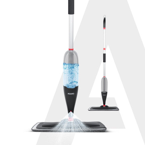 Delite Spray Mop for Dry and Wet Floor Cleaning with Washable Microfiber Pad - with 800ml Refillable Bottle for Wooden Floor, Hardwood, Marble, Laminate, Ceramic Tiles, and for Dust Cleaning