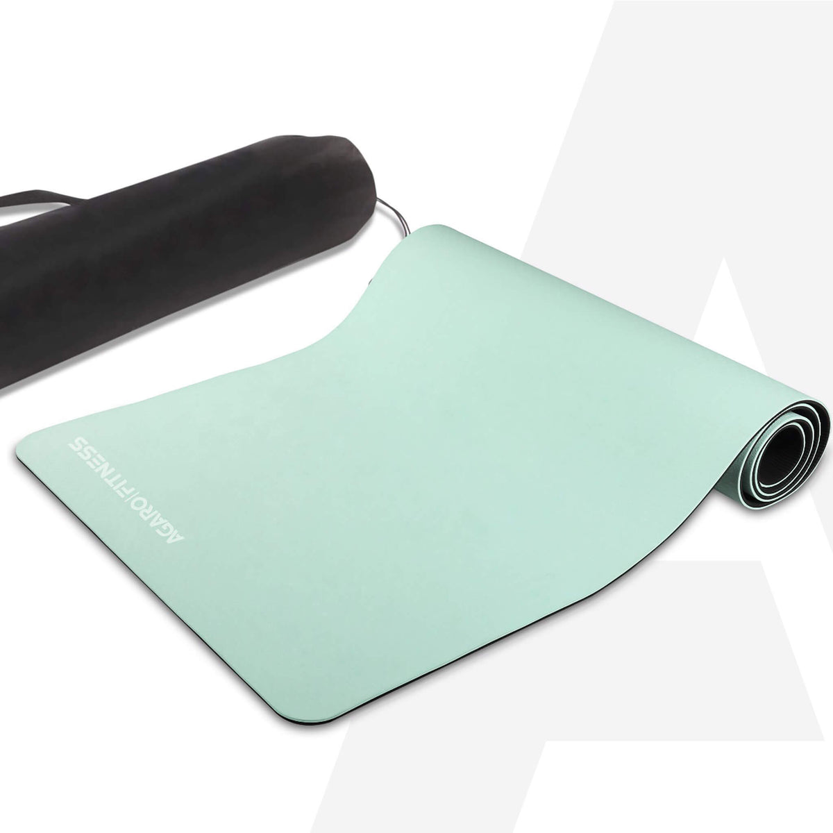 TPE Yoga Exercise Mat, Green & Black, Eco-Friendly