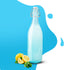 Elegant Flip Top Glass Bottle 1L Blue, 1000ml, Freezer Safe & Leakproof Flip Cap, Blue Colour & Stylish