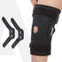 Knee Wrap Hinged With Open Patella, Rigid Biaxial Hinge, Neoprene Layer For Pain Relief, Braces Walking, Workout And Sports, Large, Black