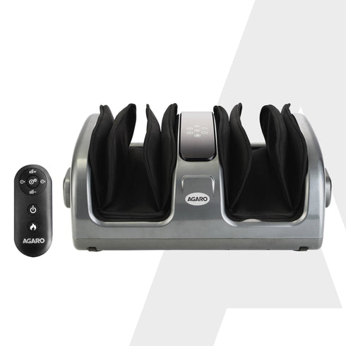 Elite Air Compress Foot Massager, Shiatsu Foot Massager, Kneading & Rolling Function, Lukewarm Heat, For Pain Relief, Muscle Relaxation & Improving Blood Circulation, Includes Remote Control