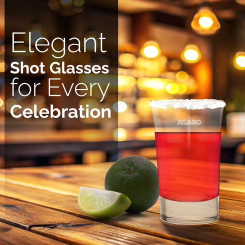 Elegant Shot Glass 45ml, Set of 6, Whisky Shot, Vodka Shot, Tequila Shot, Liquor Shot, Wine Tasting, Cocktail, Home, Bar