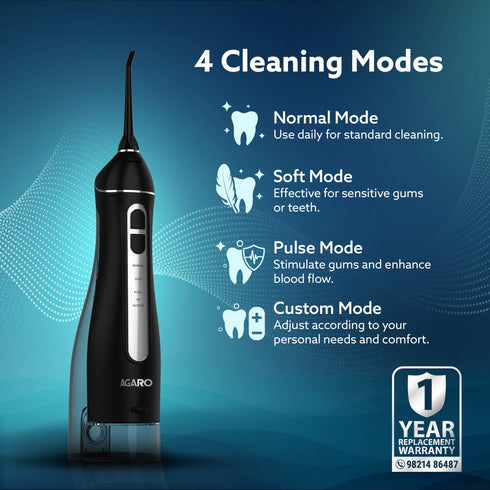 Ultra Dental Flosser for teeth, 5 Nozzles, Portable,Cordless & Rechargeable,4 Cleaning Modes,IPX7 Waterproof with 300ml Watertank, Flossing at Home & Travel,Oral Flosser,Oral Irrigator