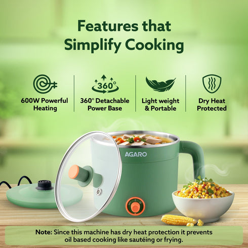 Regency Multi Cook Kettle With Steamer - 1.2 Litres - Sea Green