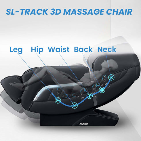 MC 7012 Full Body Massage Chair Zero Gravity - Black