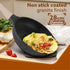 Imperial Granite Non Stick Fry Pan with Glass Lid, 3L / 28cm, Cast Aluminium Body, Omelette Egg Pan, Fish Fry Pan, Gas & Induction Compatible, Dark Grey