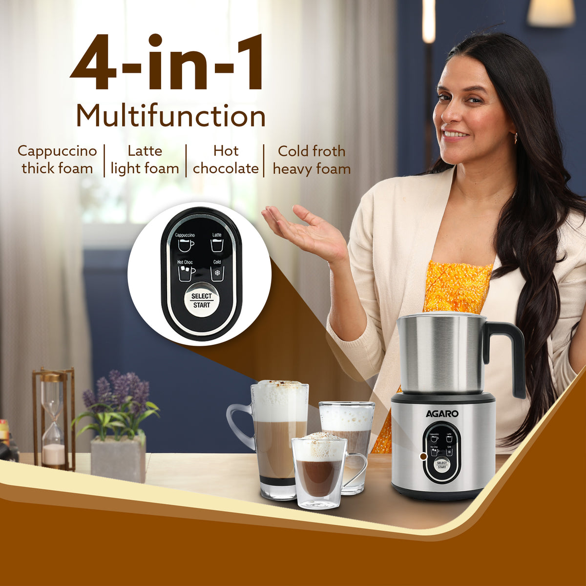 Best Coffee Maker with Milk Steaming & Frothing Capabilities – Agaro