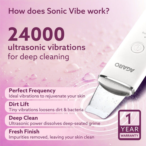 Ultrasonic Facial Skin Scrubber For Wet Skin,Blackheads Remover And Facial Pores Cleaner With 4 Modes,Stainless Steel Spatula,Rechargeable,White,Facial Cleansing Tool