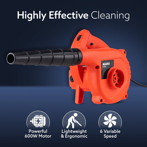 Regency Electric Air Blower, 600W, 13,000 RPM, 2.8 m³/min Airflow, Variable Speed Control, Red