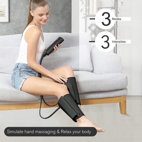 Air Compression Leg Massager- (Black)